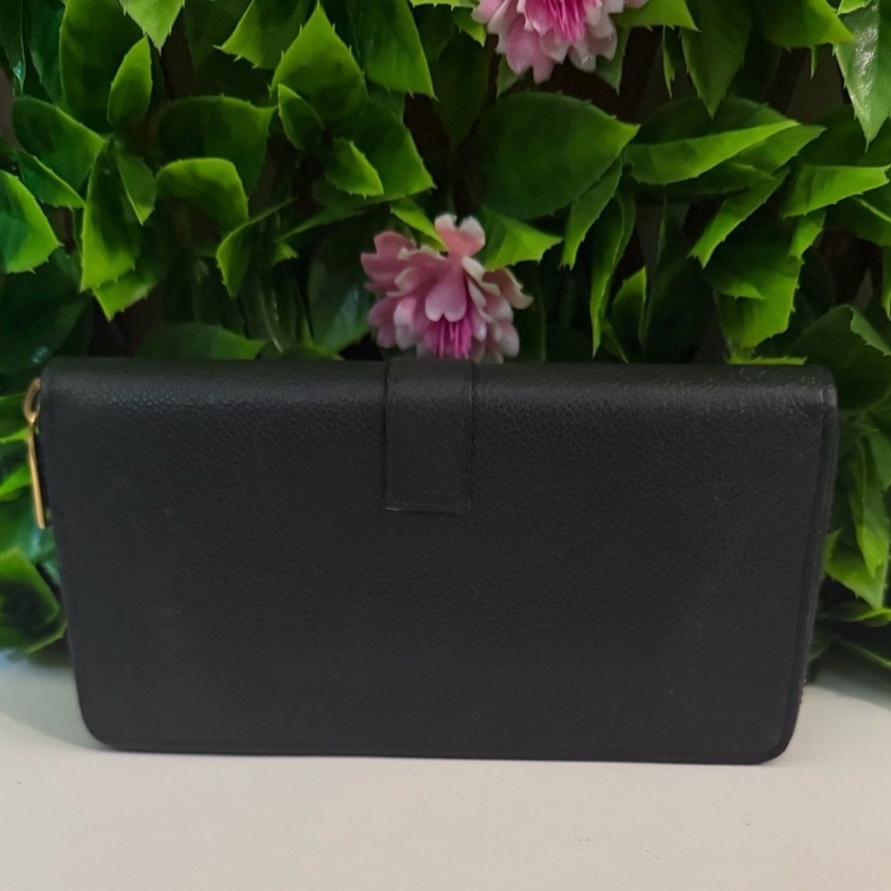 Saint Laurent Green YSL Monogram Leather Wallet - Picture 2 of 10